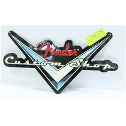 FENDER CUSTOM SHOP  METAL SIGN  14" X 9"