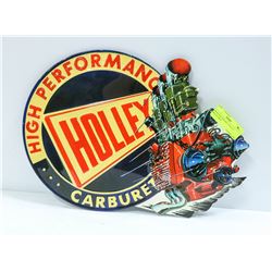 HIGH PERFORMANCE HOLLEY METAL SIGN  16" X 12"