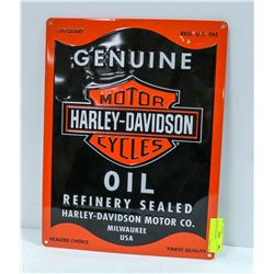 GENUINE HD OIL SIGN  13" X 17"