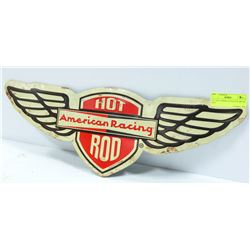 HOT ROD AMERICAN RACING METAL SIGN 21" X 8"