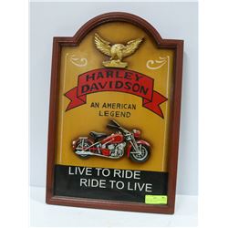 WOOD HARLEY DAVIDSON "LIVE TO RIDE - RIDE TO LIVE"