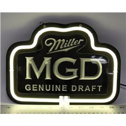 MILLER MGD DRAFT  NEON SIGN 11" X 8"