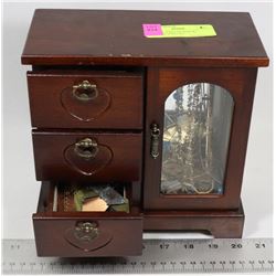 JEWELLERY BOX W/ COSTUME JEWELRY