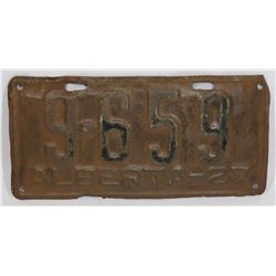 1927 ALBERTA LICENCE PLATE 4 DIGITS