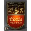 Image 2 : VINTAGE COORS ON TAP LIGHT UP BEER DISPLAY