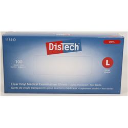 DISTECH CLEAR VINYL MEDIAL EXAMINATION GLOVES