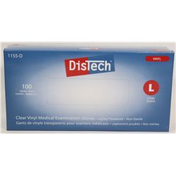 DISTECH CLEAR VINYL MEDIAL EXAMINATION GLOVES