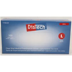 DISTECH CLEAR VINYL MEDIAL EXAMINATION GLOVES