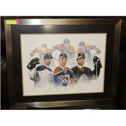 OILERS FRAMED PICTURE (25"H X 31"W) - EBERLE, HA