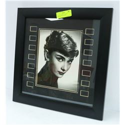 11" X 11"  FRAMED AUDREY HEPBURN COLLECTORS