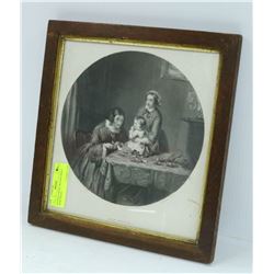 ANTIQUE ARTIST BOURNE PRINT "NEW SHOES"