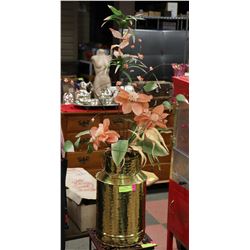BRASS CREAM CAN STYLE FLOWER ARRANGEMENT