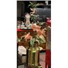 Image 1 : BRASS CREAM CAN STYLE FLOWER ARRANGEMENT