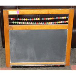 ANTIQUE CHALKBOARD WITH ABACUS