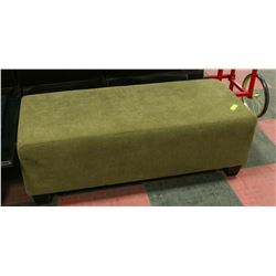 GREEN OTTOMAN - SHOW HOME, 48 X 21 X 17