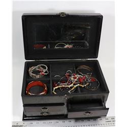 JEWELRY BOX FULL OF ASSORTED VINTAGE