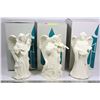 Image 1 : SET OF 3 PARTY LIGHT ANGELS 10" TALL