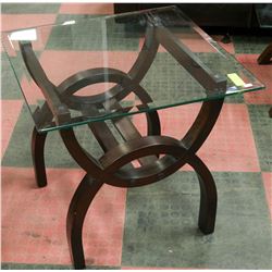 GLASS AND WOOD END TABLE TO MATCH - SHOW HOME