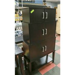 3 TIER CABINET WITH DOORS 31" X 12" X 55.5"