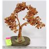 Image 1 : COPPER WIRE & STONE BONSAI TREE  - 8.5" TALL