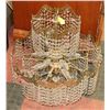 Image 1 : CHANDELIER LOADED WITH CRYSTAL 18" TALL