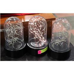 NEW SET OF 3 STRING LIGHT LAMPS 10" TALL