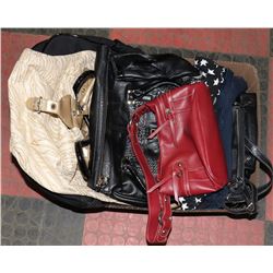 BOX OF 8 PURSES INCLUDING GUESS & BUENO