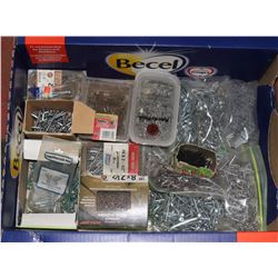 LARGE FLAT FULL OF NEW ASSORTED HARDWARE -