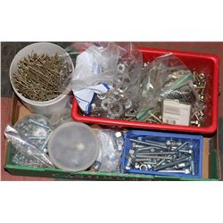 LARGE FLAT OF HARDWARE INCL. 3 1/2"-ZINC