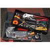 Image 1 : GREY HARD PLASTIC TOOLBOX WITH TRAY -