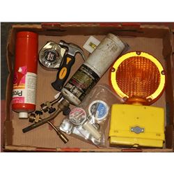 FLAT OF SOLDERING TOOLS AND SUPPLIES -
