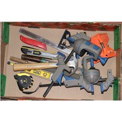 LARGE FLAT OF CARPENTER'S TOOLS -