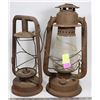 Image 1 : LO OF 2 ANTIQUE RAILWAY LANTERN WITH BROKEN GLASS