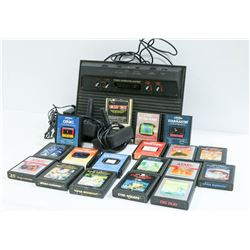 ATARI 2600 CONSOLE WITH 18 GAMES - DONKEY KONG, ET