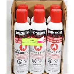 6 BOTTLES OF BUTAINE FUEL