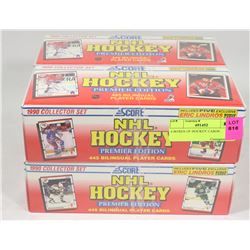 4 BOXES OF HOCKEY CARDS