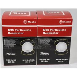 2 BOXES OF N95 RESPIRATORS