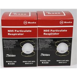 2 BOXES OF N95 RESPIRATORS