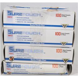4 BOXES OF RUBBER GLOVES
