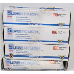 4 BOXES OF RUBBER GLOVES