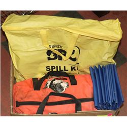 TRAY OF SURVIAL KIT, SPILL KIT & ETC.