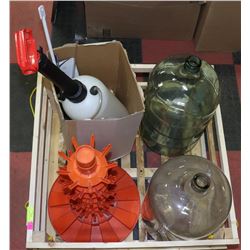 CRATE OF WINE MAKING SUPPLIES