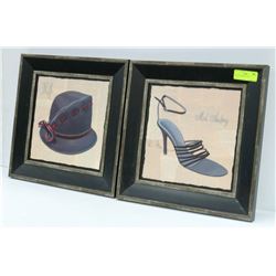 LOT OF 2 SMALL SHOWHOME ART  16" X 16"