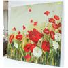 Image 1 : STRETCHED CANVAS OF POPPIES   39.5" X 39.5"
