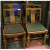 Image 1 : SET OF 4 ANTIQUE WOODEN CHAIRS CIRCA 1930'S WITH