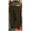Image 1 : WOOD GLASS FRONT CABINET WITH 3 SHELVES ,