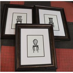 LOT OF 3 MEDIUM SHOWHOME ART  21" X 25"