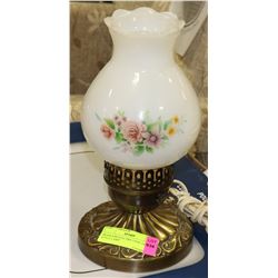 BEDROOM ELECTRIC COAL OIL STYLE LAMP  11" TALL