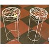Image 1 : 2 WHITE STEEL FLOWER POT STANDS.