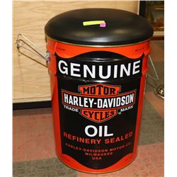 HARLEY DAVIDSON 5 GALLON OIL CAN BUCKET STOOLS